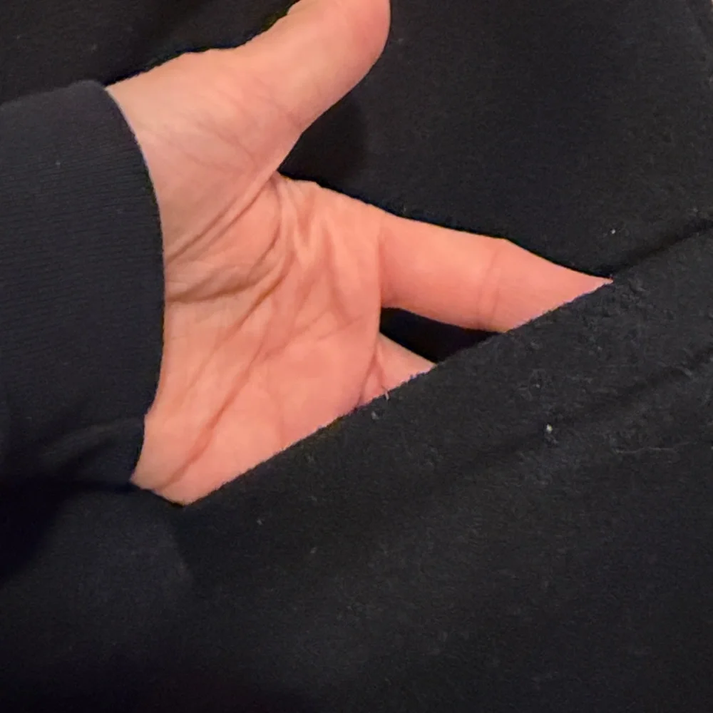 Old Navy Black Wool Blend Long Coat XS Minimalist Classic Topcoat